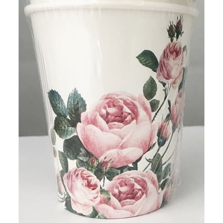 Wedding and Bridal 'Pink Roses' 9oz Paper Cups (8ct)