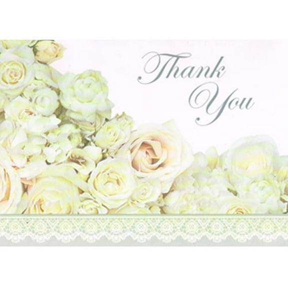 Wedding and Bridal 'Roses' Thank You Notes w/ Envelopes (8ct)