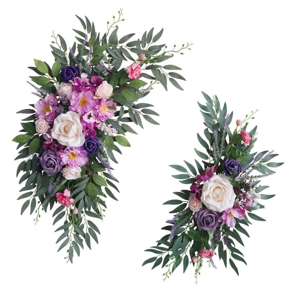 Wedding arch flower decoration, birthday banquet stage scene arrangement, corner flower simulation floral arrangement