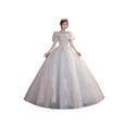 thumbnail image 1 of Wedding dress with train, simple princess style, 1 of 6