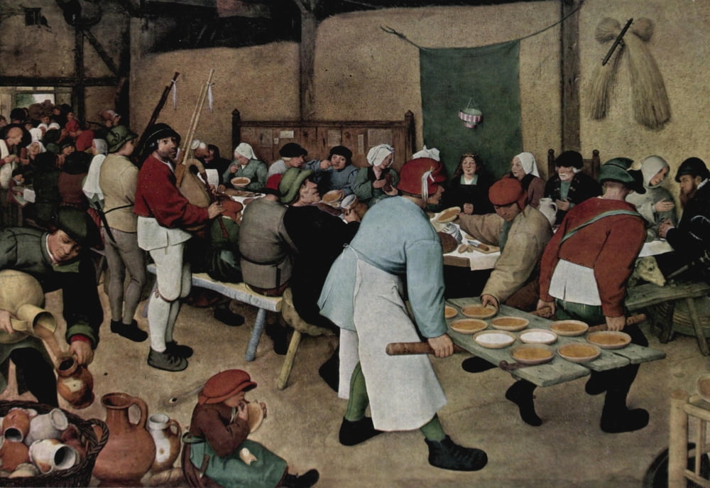 Wedding meal Canvas Art - Pieter Bruegel (18 x 24)