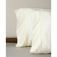 thumbnail image 1 of Weddingly Certified 100% Tencel Lyocell|Sateen Weave|True Carbon Zero|Gentle to skin|Genuity tags included|Natural sheen|Body temp regulation|Austrian Eucalyptus(King Pillowcases,Ivory), 1 of 2