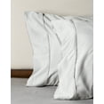 thumbnail image 1 of Weddingly Certified 100% Tencel Lyocell |Sateen Weave|True Carbon Zero|Gentle to skin|Genuity tags included|Natural sheen|Body temp regulation|Austrian Eucalyptus(King Pillowcases,Light Gray), 1 of 2