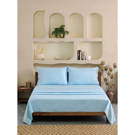 Weddingly Certified Supima Cotton Twin XL 4-Piece Sheet Set|With Fiber coin for genuity|100% America grown cotton|15 Inch Deep Pocket|Ultrasoft & durableVibrant color & Strong fiber|Sateen Weave