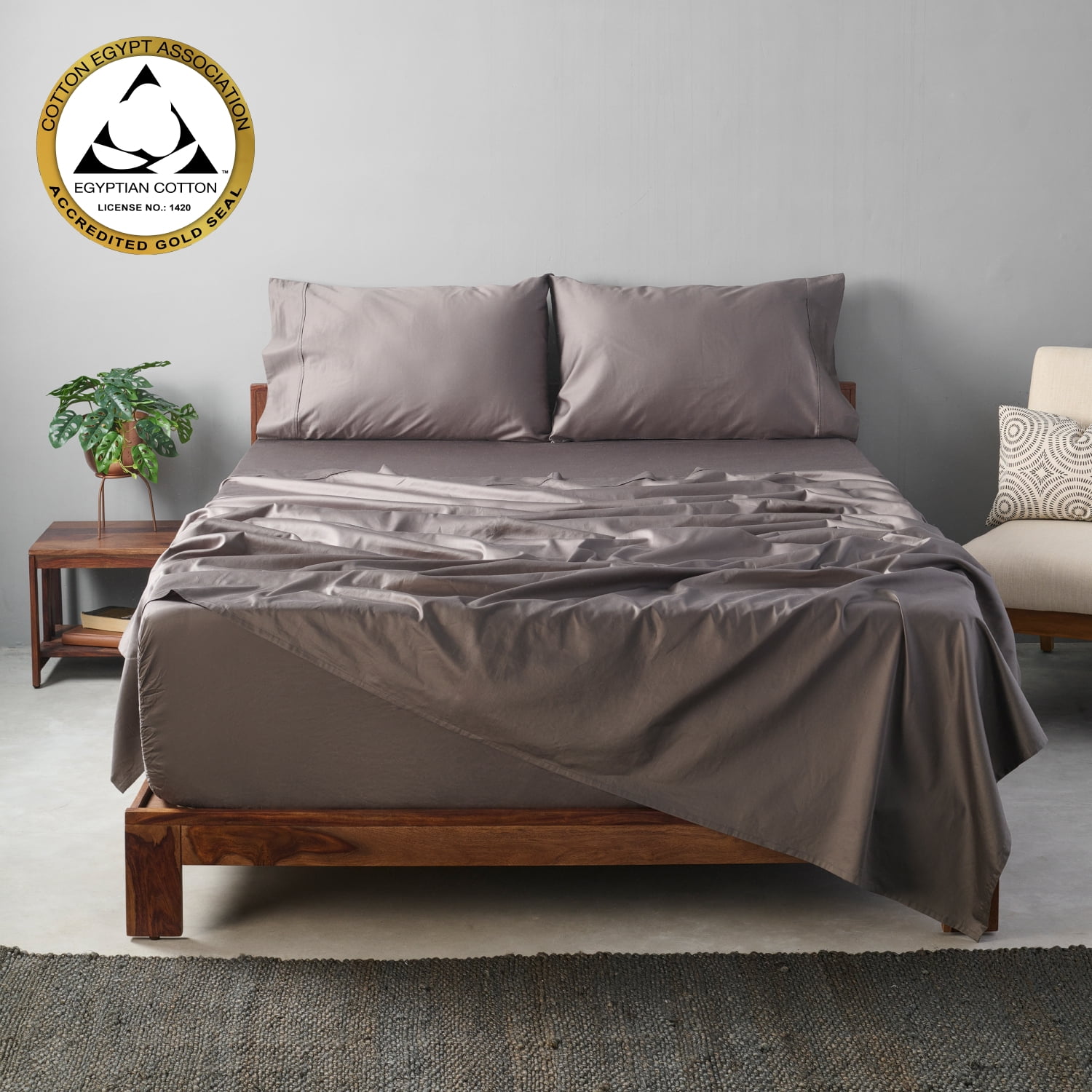 Weddingly certified 100 Giza egyptian cotton sheets4 piece setDeep