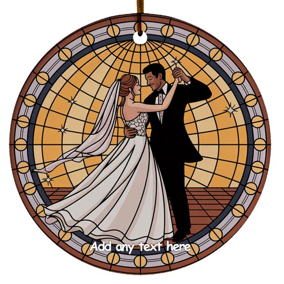Weddings & Engagement First Dance Ceramic Ornament Holiday Ornament for Families with Custom Names, Christmas 2025 Tree Decoration