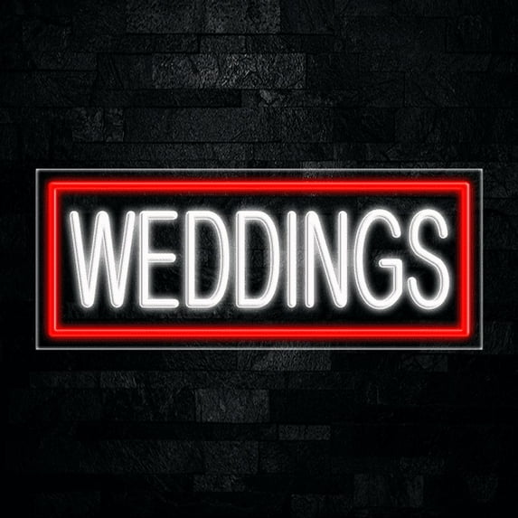 Weddings-LED Neon Sign 30"L x 12"H #30649