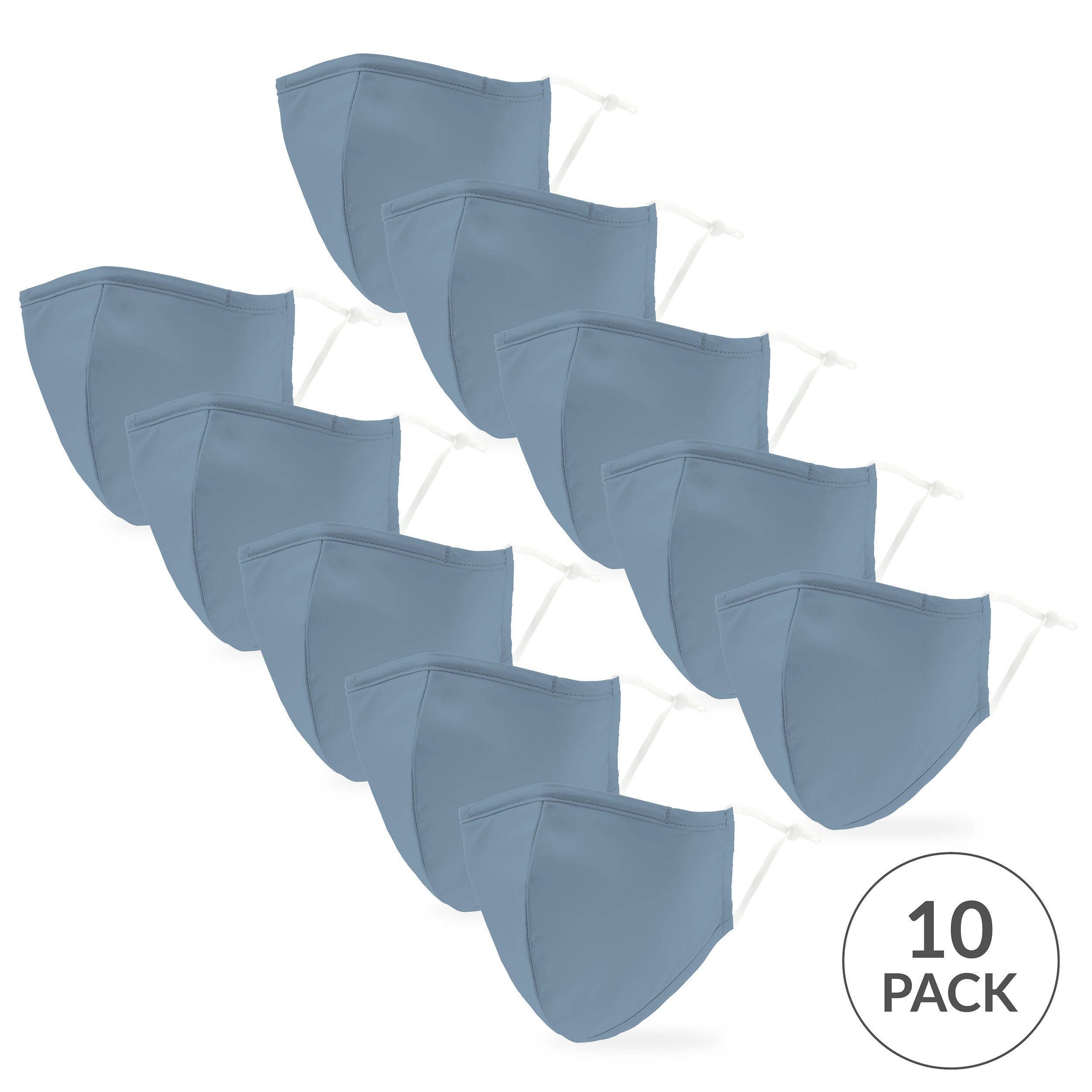 Weddingstar 10Pack Adult Reusable, Washable 3 Ply Cloth Face Masks