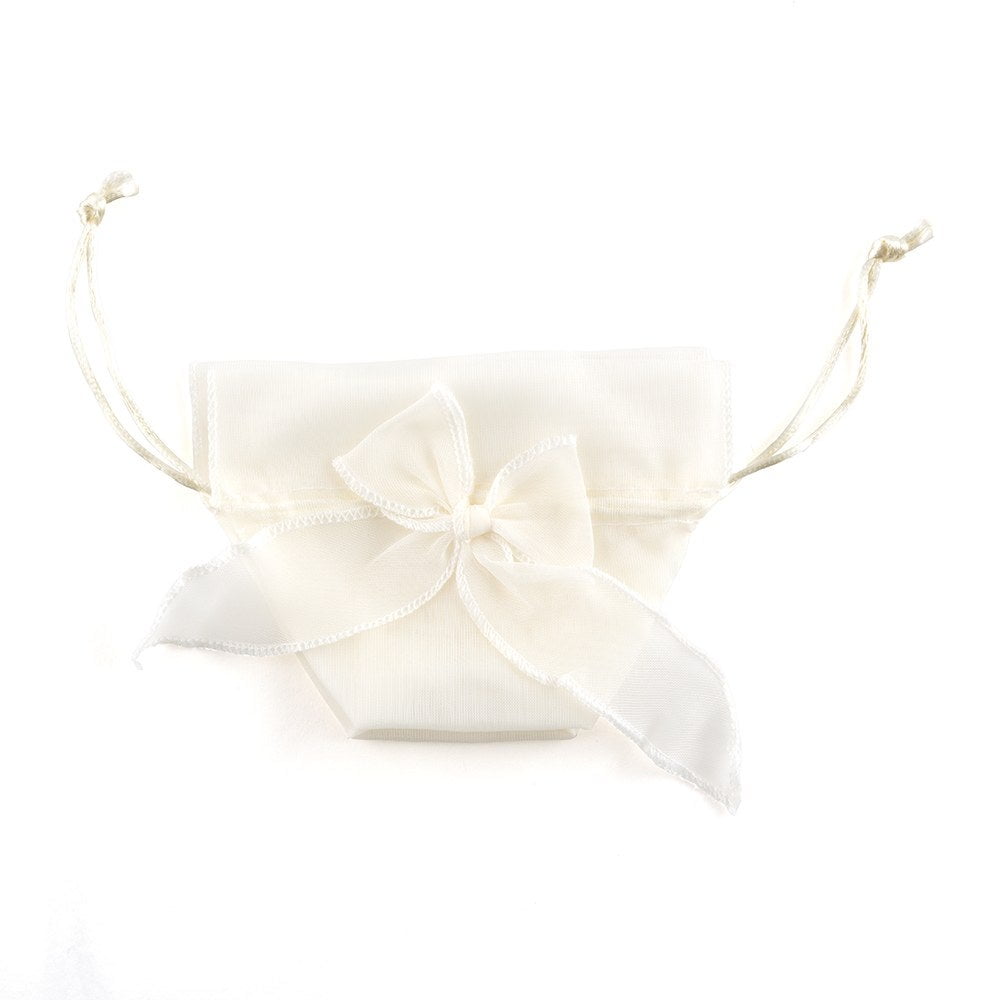 Ivory Organza Drawstring Bag Weddingstar 12 X Organza Drawstring