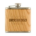 thumbnail image 1 of Weddingstar 7060-77-1283-8936-03 Personalized Groom Oak Wrapped Flask, 1 of 1
