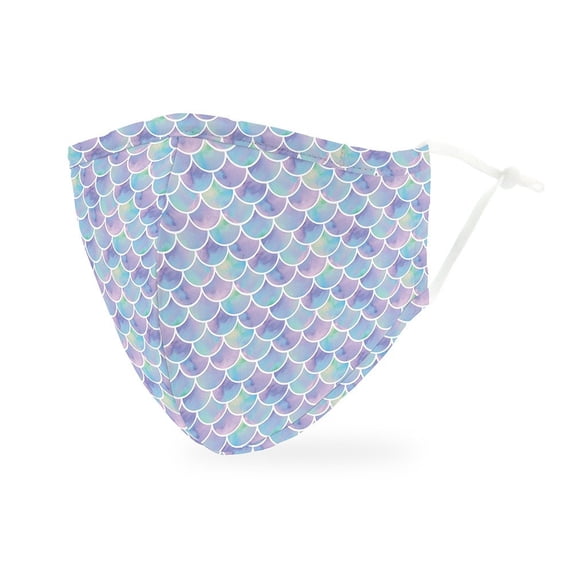 Weddingstar Adult Reusable, Washable 3 Ply Cloth Face Mask With Filter Pocket - Mermaid Scale