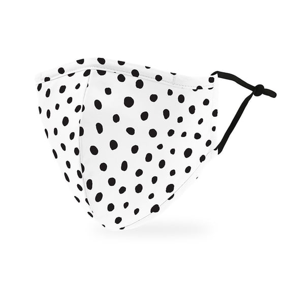Weddingstar Adult Reusable, Washable 3 Ply Cloth Face Mask with Filter Pocket - Dalmatian Dot