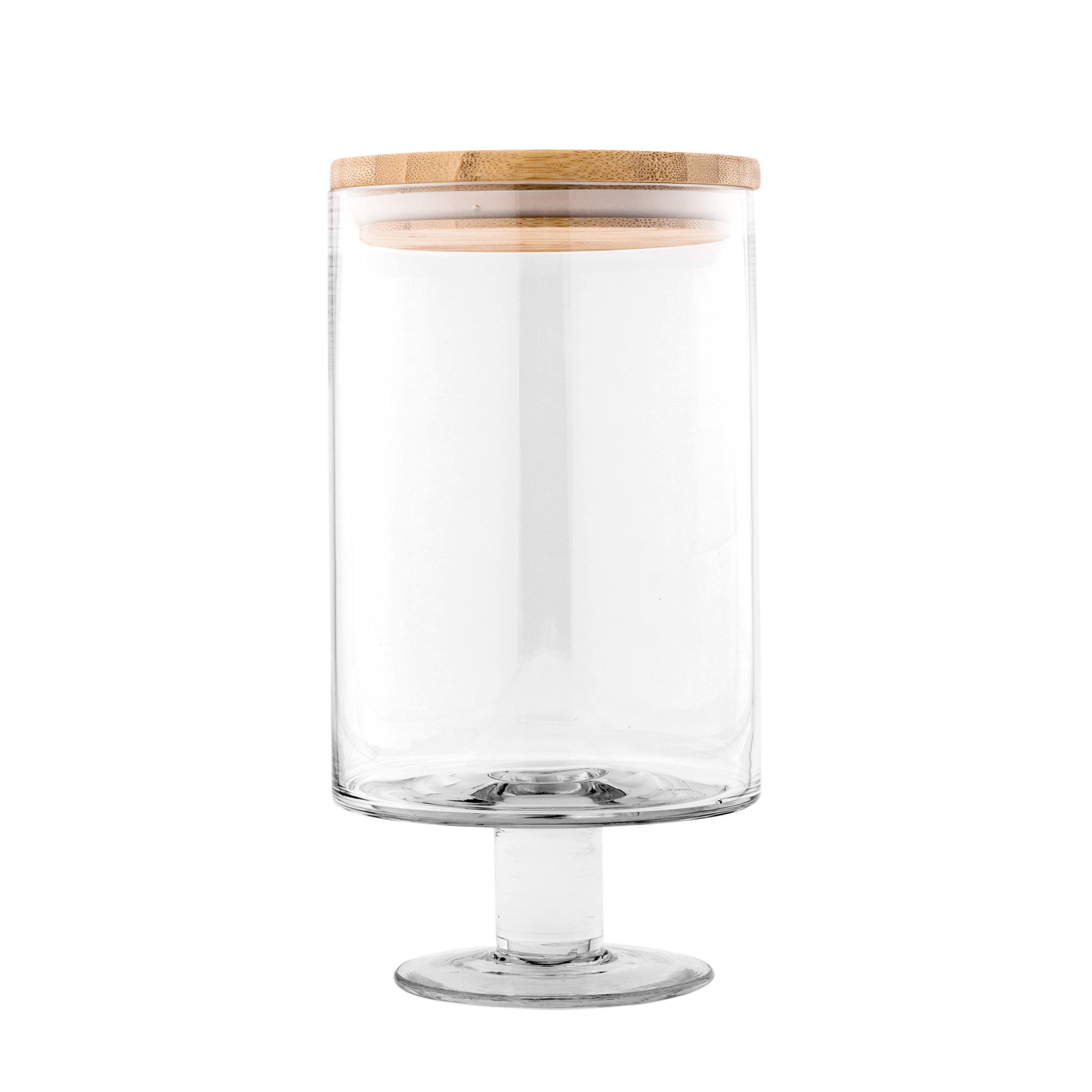 Hammered Glass Jar with Bamboo Lid - Kayla LeBaron Designs
