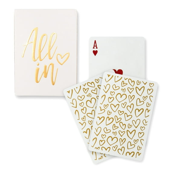 Weddingstar Gold Foil All In Playing Cards