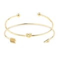 thumbnail image 1 of Weddingstar Gold Metal Stack Bangle Bracelet Gift - Arrow - Set of 2, 1 of 2