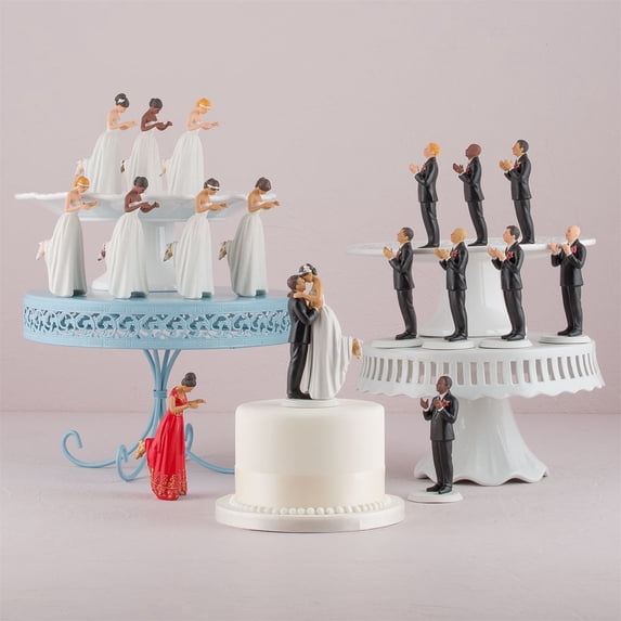 True Romance Interchangeable Bride and Groom Wedding Cake Topper Figurines, by Weddingstar (2 Count)