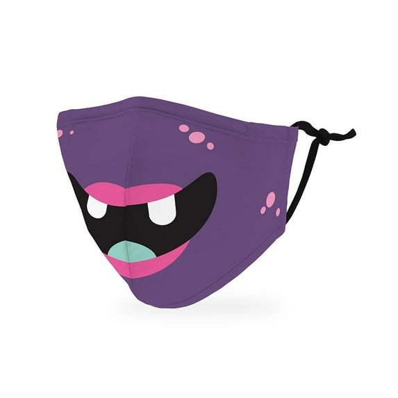 Weddingstar Kid's Reusable, Washable 3 Ply Cloth Face Mask with Filter Pocket - Little Purple Monster
