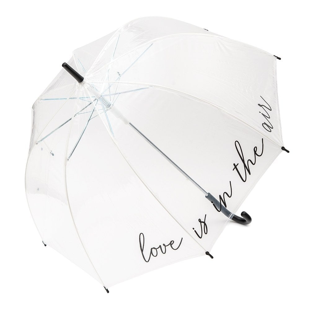 Weddingstar Large Clear Plastic Bubble Wedding Umbrella - Love Is In The Air