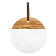 thumbnail image 1 of Weddingstar Round Marble & Wood Serving Board, 1 of 3