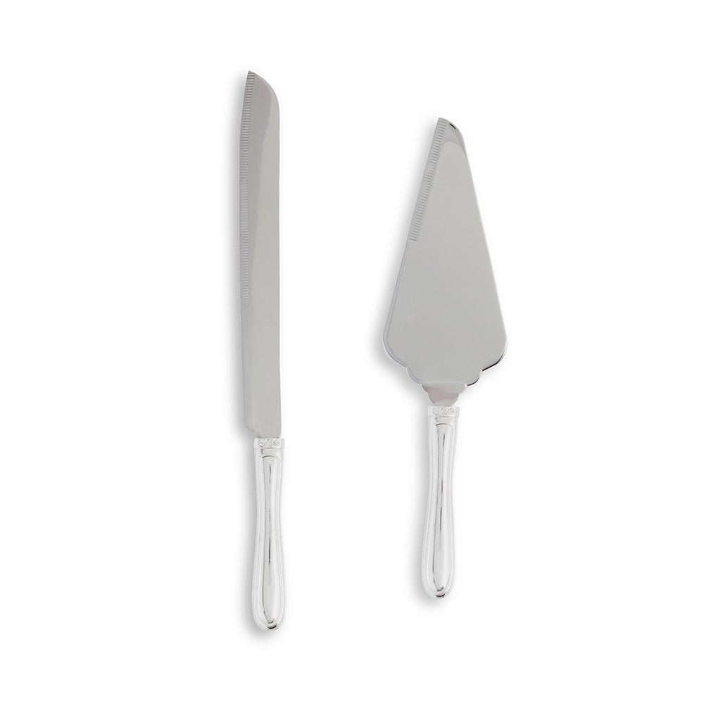 Weddingstar Silver Plated Cake Serving Set With Elegant Crystals