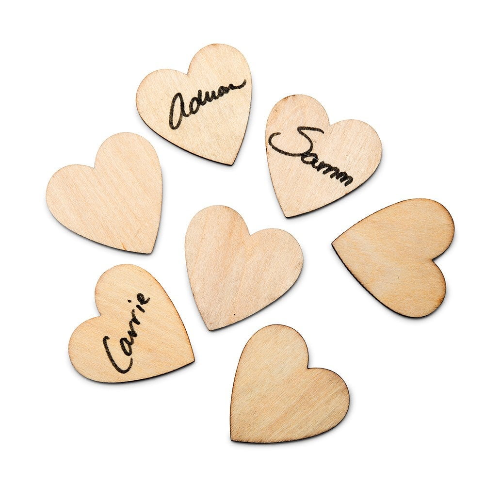 Weddingstar Small Wooden Craft Hearts - 50