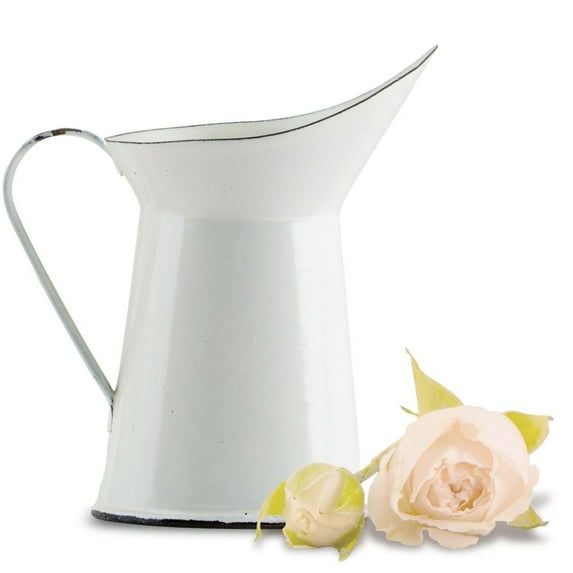 Weddingstar Vintage White Enamelware Pitcher Wedding Favor(4)