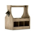 thumbnail image 1 of Weddingstar Wooden Beer Bottle Caddy With Opener, 1 of 5