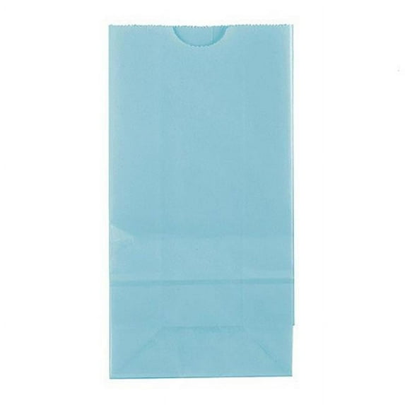 Weddingstar X9158-11 Block Bottom Gusset Paper Goodie Bag, Sky Blue