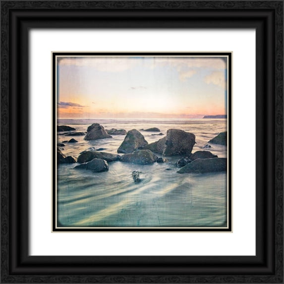 Weddle, Ryan Harson 26x26 Black Ornate Wood Framed with Double Matting Museum Art Print Titled - Go with the Flow II