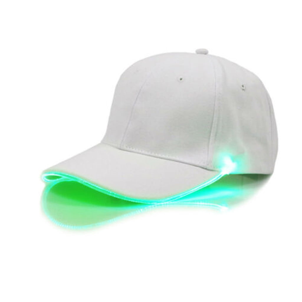Wedfrse Trucker Hat,Baseball Cap LED Lighted up Hat Glow Club Party Baseball HipHop Adjustable