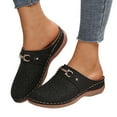 thumbnail image 1 of Wedge Clogs Mules for Women 2025 Comfortable Orthopedic Closed Toe Walking Slip on Sandals Outdoor Slippers, 1 of 5