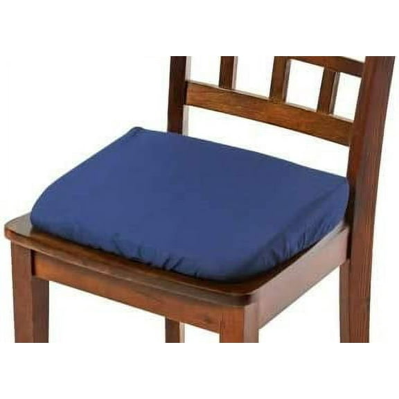 Wedge Cushion – Chair Support Pillow – Back Pain Pressure & Soreness Relief – Improve Posture (Single Pack, Navy Poly/Cotton Cover)
