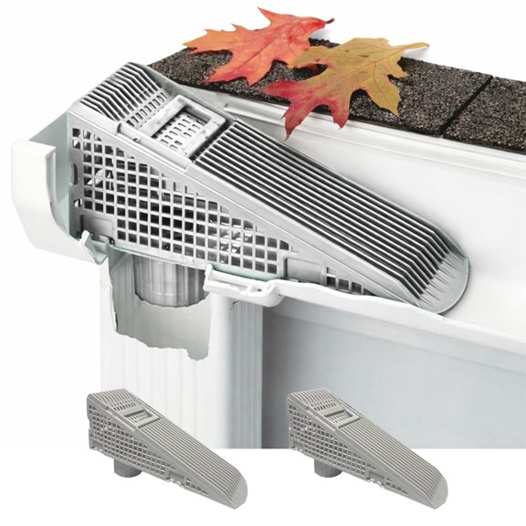 Wedge Downspout Clog Preventer 2-Pack for Standard Gutters