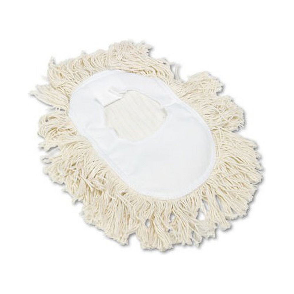 Wedge Dust Mop Head Cotton, 17 1/2l x 13 1/2w, White