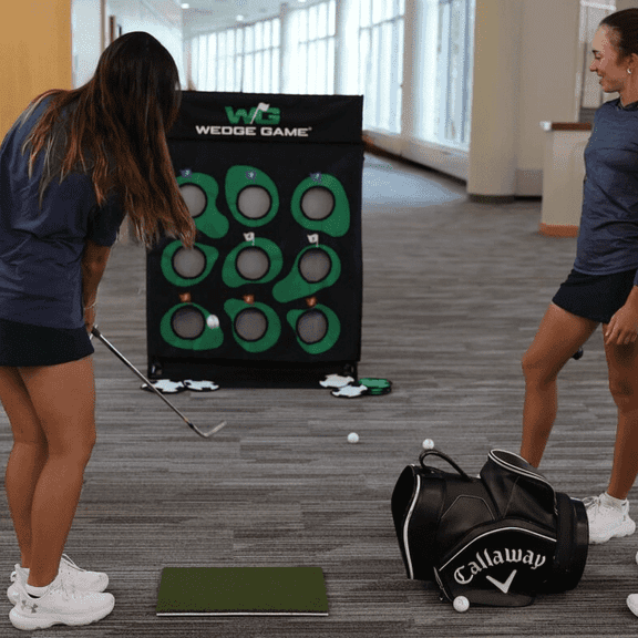 Wedge Game Short Game Pitching and Chipping net for your home with tight lie chipping mat - Multiple games and travel bag included.