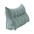 thumbnail image 1 of Wedge Headboard Pillow - Triangular Backrest Support Cushion for Dorm Room Beds, Reading Bolster Pillow with Storage Pockets, Comfortable Bed Wedge, 1 of 5