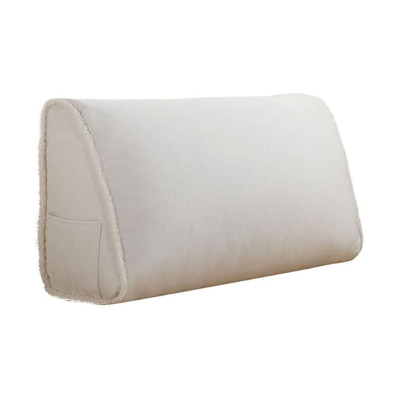 Wedge Headboard Pillow Triangular Bed Wedge Pillow with Neck Roll Bolster Sitting in Bed Backrest Positioning Support Cushion Pad for Dorm Home Bedroom Use