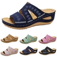 thumbnail image 1 of Wedge Heels For Women Comfortable Wedge Sandals for Women - Dressy Low Heel Summer Shoes, Slip On with Arch Support, 1 of 7