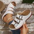 thumbnail image 1 of Wedge Heels Sandals for Womens Fashion Fish Mouth Wedge-Heel Thick Bottom Slippers Casual Summer New Style Solid Color Orthopedics Outdoor Sandals, 1 of 9