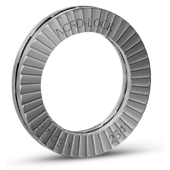 Wedge Locking Washers - Stainless Steel (254 SMO) Washer, Vibration Resistant Safety Washers for 1/4 Inch Bolts - 10 Pairs