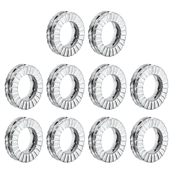Wedge Locking Washers for M5 Bolts, 10 Pack 304 Stainless Steel Washers