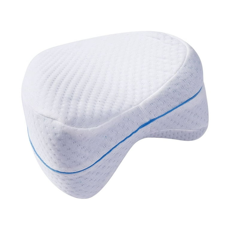 White Knee Wedge Leg Pillow w/ Cover - Therapeutic Support Cushion