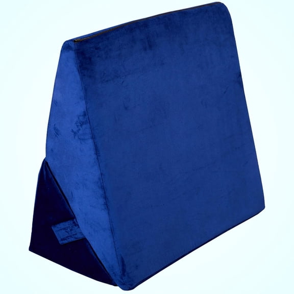 Wedge Pillow, Adjustable Memory Foam Bed Wedge Pillow For Sleeping, Blue - 22 X 22 X 12 Inch | For Acid Reflux, Snoring, Gerd, Pregnancy, Post-Surgical Recovery | Washable Velvet Cover