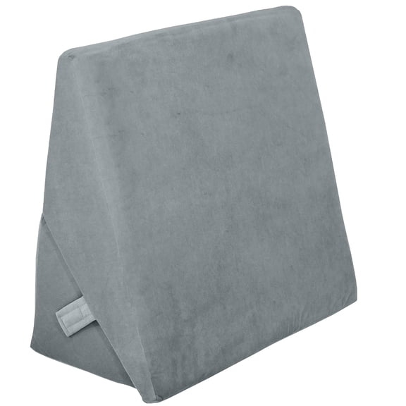 Wedge Pillow, Adjustable Memory Foam Bed Wedge Pillow For Sleeping, Grey - 22 X 22 X 12 Inch | For Acid Reflux, Gerd, Snoring, Pregnancy, Post-Surgical Recovery | Washable Velvet Cover