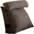 thumbnail image 1 of Wedge Pillow Back Support Pillow:Adjustable Triangular Lumbar Neck Back Support Pillows, Reading Pillow with Removable Cover,Back Pillow Sitting Up for Bed Sofa Couch Office (Brown, Small), 1 of 8