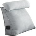 thumbnail image 1 of Wedge Pillow Back Support Pillow:Adjustable Triangular Lumbar Neck Back Support Pillows, Reading Pillow with Removable Cover,Back Pillow Sitting Up for Bed Sofa Couch Office (Gray, Large), 1 of 8