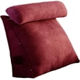 thumbnail image 1 of Wedge Pillow Back Support Pillow:Adjustable Triangular Lumbar Neck Back Support Pillows, Reading Pillow with Removable Cover,Back Pillow Sitting Up for Bed Sofa Couch Office (Wine Red, Small), 1 of 8