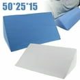 thumbnail image 1 of Wedge Pillow For Bed Leg Elevation & Back Lumbar Support, Multi - Function Comfort Pillow For Sleeping Posture & Blood Circulation, 1 Piece 50X25X15 Size, 1 of 3