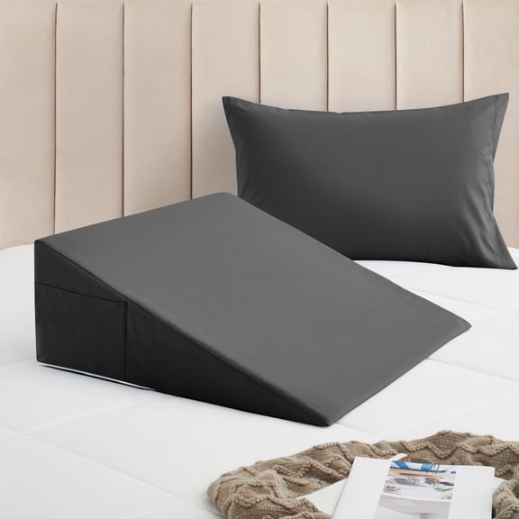 Quilted Bed Wedge Pillow with Side Pocket - Walmart.com