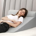 thumbnail image 1 of Wedge Pillow - Extra Large Orthopedic Bed Wedge Pillow Set, Memory Foam Sitting Wedge Pillow for Adults, Wedge Pillow for Sleeping, GRED and Acid Reflux (12''Hx35''Lx32''W), 1 of 6
